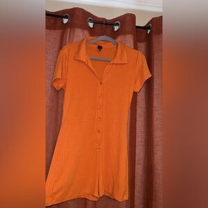 NWOT Orange Romper